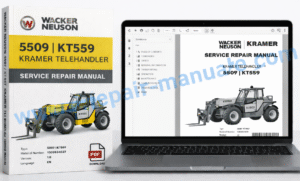 Service Repair Manual for Wacker Neuson 5509 KT559 Kramer Telehandler, showcasing detailed diagrams and maintenance instructions