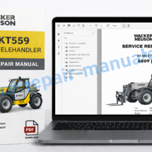 Service Repair Manual for Wacker Neuson 5509 KT559 Kramer Telehandler, showcasing detailed diagrams and maintenance instructions