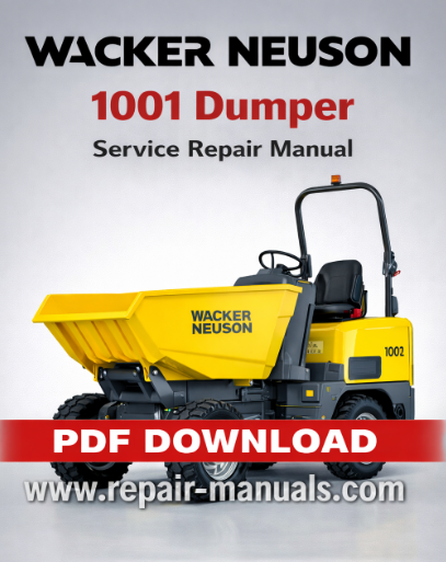 Service Repair Manual for Wacker Neuson 1001 Dumper, showcasing detailed diagrams and maintenance instructions