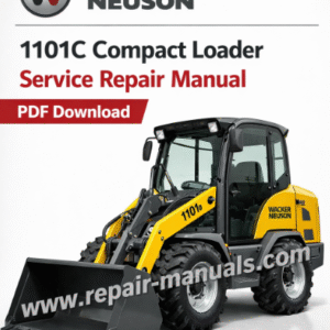 Service Repair Manual for Wacker Neuson 1101C Compact Loader, showcasing diagrams and maintenance instructions