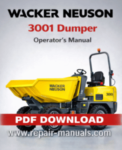Wacker Neuson 3001 Dumper Operator's Manual
