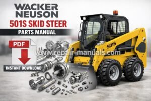 Parts manual for Wacker Neuson 501S Skid Steer, showcasing components and assembly instructions