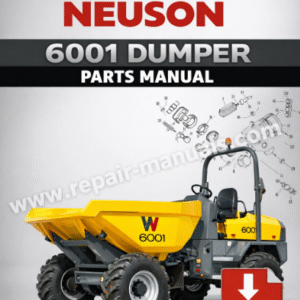 Parts manual for Wacker Neuson 6001 Dumper, displaying diagrams and specifications for maintenance and repairs