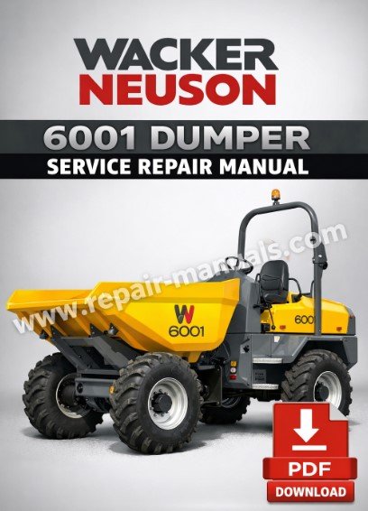 Service Repair Manual for Wacker Neuson 6001 Dumper, showcasing detailed diagrams and maintenance instructions