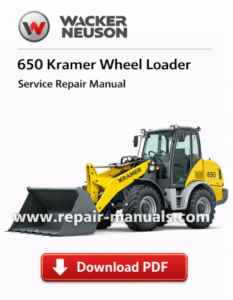Wacker Neuson 650 Kramer Wheel Loader Service Repair Manual