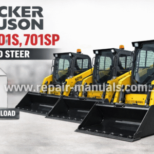 Operator's manual cover for Wacker Neuson 501S, 701S, and 701SP skid steers, featuring model images and safety instructions