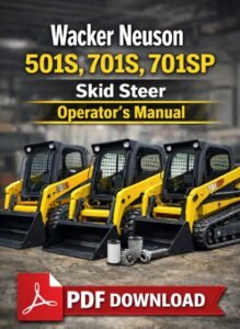 Wacker Neuson 501S, 701S, 701SP Skid Steer Operator's Manual