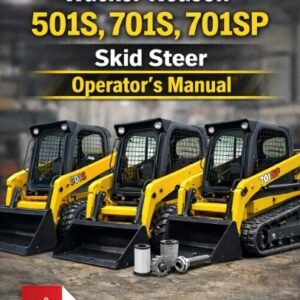 Wacker Neuson skid steer operator's manual for models 501S, 701S, and 701SP, displaying key operational guidelines and diagrams