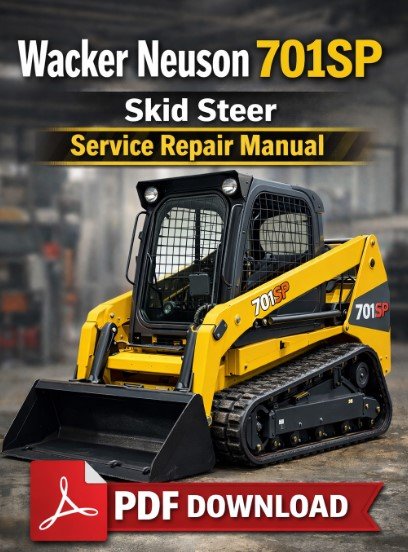 Service repair manual for Wacker Neuson 701SP Skid Steer, showcasing detailed diagrams and maintenance instructions