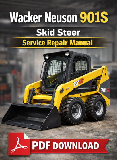 Service repair manual for Wacker Neuson 901S Skid Steer, showcasing detailed diagrams and maintenance instructions