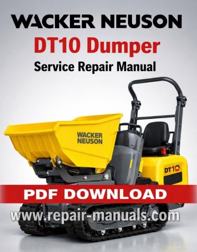 Service Repair Manual for Wacker Neuson DT10 Dumper, showcasing detailed diagrams and maintenance instructions