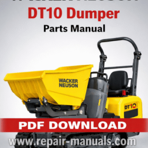 Parts manual for Wacker Neuson DT10 Dumper, displaying diagrams and specifications for maintenance and repairs