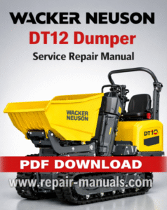 Service Repair Manual for Wacker Neuson DT12 Dumper, showcasing detailed diagrams and maintenance instructions