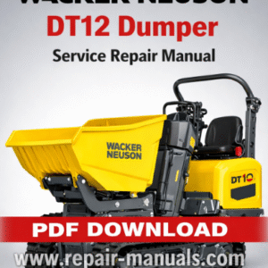 Service Repair Manual for Wacker Neuson DT12 Dumper, showcasing detailed diagrams and maintenance instructions