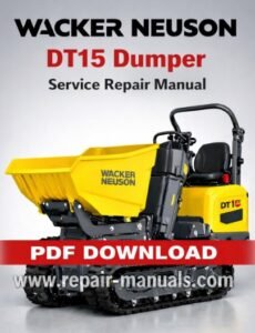 Service Repair Manual for Wacker Neuson DT15 Dumper, showcasing detailed diagrams and maintenance instructions