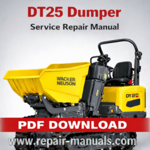Service Repair Manual for Wacker Neuson DT25 Dumper, showcasing detailed diagrams and maintenance instructions