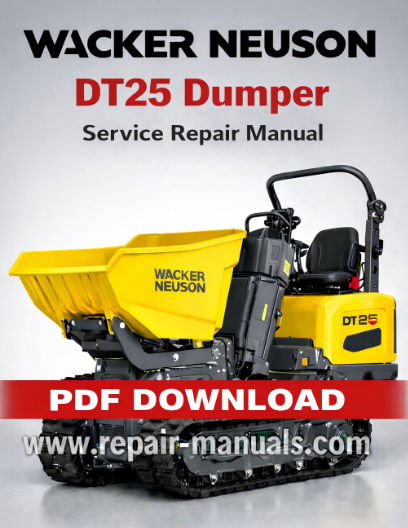 Service Repair Manual for Wacker Neuson DT25 Dumper, showcasing detailed diagrams and maintenance instructions