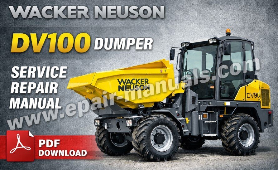 Service Repair Manual for Wacker Neuson DV100 Dumper, showcasing detailed diagrams and maintenance instructions