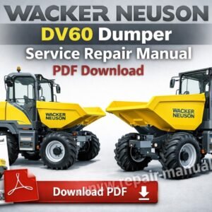 Service Repair Manual for Wacker Neuson DV60 Dumper, showcasing detailed diagrams and maintenance instructions