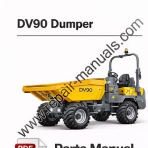 Parts manual for Wacker Neuson DV90 Dumper, displaying diagrams and specifications for maintenance and repairs