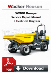 Wacker Neuson DW100 Dumper Service Repair Manual + Electrical Diagram