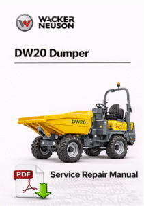 Service Repair Manual for Wacker Neuson DW20 Dumper, showcasing detailed diagrams and maintenance instructions
