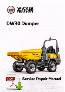 Service Repair Manual for Wacker Neuson DW30 Dumper, showcasing detailed diagrams and maintenance instructions