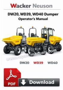 Wacker Neuson DW20, WD30, WD40 Dumper Operator's Manual