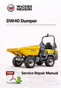 Service Repair Manual for Wacker Neuson DW40 Dumper, showcasing detailed diagrams and maintenance instructions