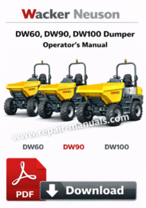Wacker Neuson DW60, DW90, DW100 Dumper Operator's Manual