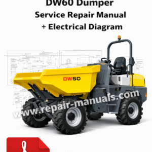 Service repair manual for Wacker Neuson DW60 Dumper, featuring an electrical diagram for reference