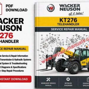 Service Repair Manual for Wacker Neuson KT276 Telehandler, showcasing detailed diagrams and maintenance instructions