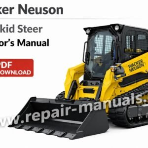 Wacker Neuson ST31 SkidSteer Operator's Manual cover featuring the model and key operational guidelines