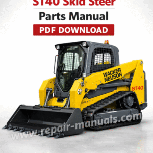 Parts manual for Wacker Neuson ST40 Skid Steer, displaying diagrams and part numbers for maintenance and repairs