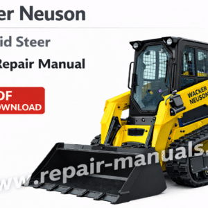 Wacker Neuson ST45 SkidSteer service repair manual cover featuring the model and technical illustrations