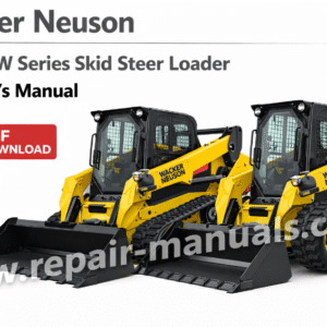 Operator's Manual for Wacker Neuson ST and SW Series SkidSteer Loader, showcasing the loader and key operational guidelines