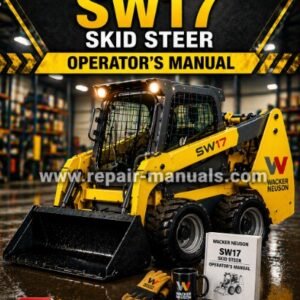 Wacker Neuson SW17 Skid Steer Operator's Manual cover featuring the model name and operational guidelines