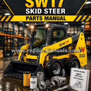 Parts manual for Wacker Neuson SW17 Skid Steer, displaying diagrams and component details for maintenance