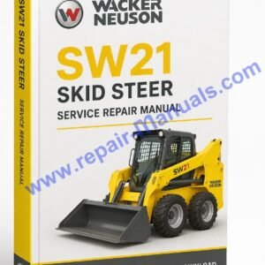 Service repair manual for Wacker Neuson SW21 Skid Steer, showcasing detailed diagrams and maintenance instructions
