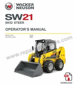 Wacker Neuson SW21 Skid Steer Operator's Manual