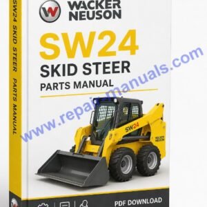 Parts manual for Wacker Neuson SW24 Skid Steer, displaying diagrams and part numbers for maintenance and repairs