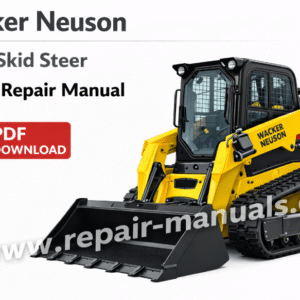 Wacker Neuson SW24 SkidSteer service repair manual cover featuring the model and technical illustrations