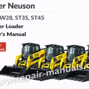 Wacker Neuson operator's manual for SW24, SW28, ST35, and ST45 skid steer loaders, providing essential operational guidelines