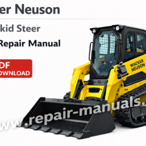 Wacker Neuson SW28 SkidSteer Service Repair Manual cover featuring the model and technical illustrations