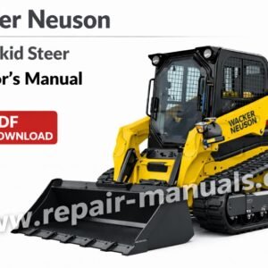 Wacker Neuson SW32 SkidSteer Operator's Manual cover featuring the model name and a graphic of the skid steer