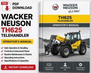 Wacker Neuson TH625 Telehandler Operator's Manual