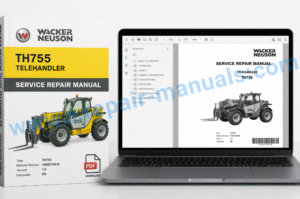 Service Repair Manual for Wacker Neuson TH755 Telehandler, showcasing detailed diagrams and maintenance instructions