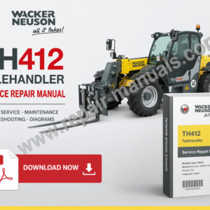 Service Repair Manual for Wacker Neuson TH412 Telehandler, showcasing detailed diagrams and maintenance instructions