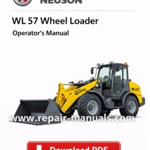 Operator's Manual for Wacker Neuson WL57 Wheel Loader, displaying key features and operational guidelines