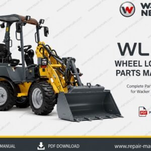 Parts manual for Wacker Neuson WL20 Wheel Loader, displaying detailed diagrams and component listings